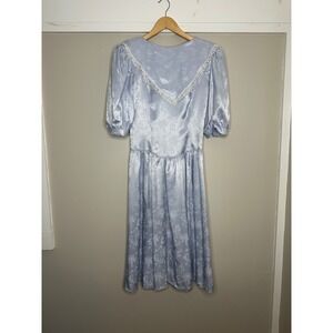 Gunne Sax by Jessica McClintock Women's Vintage Lace Collar Midi Dress Size 9